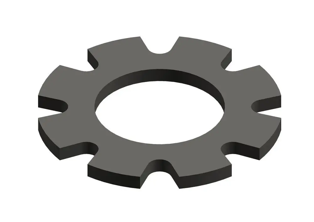 Zahnscheibe von Bosch, mit mehreren Zähnen, runder Form und zentralem Loch. Das Material wirkt robust und langlebig, geeignet für mechanische Anwendungen.